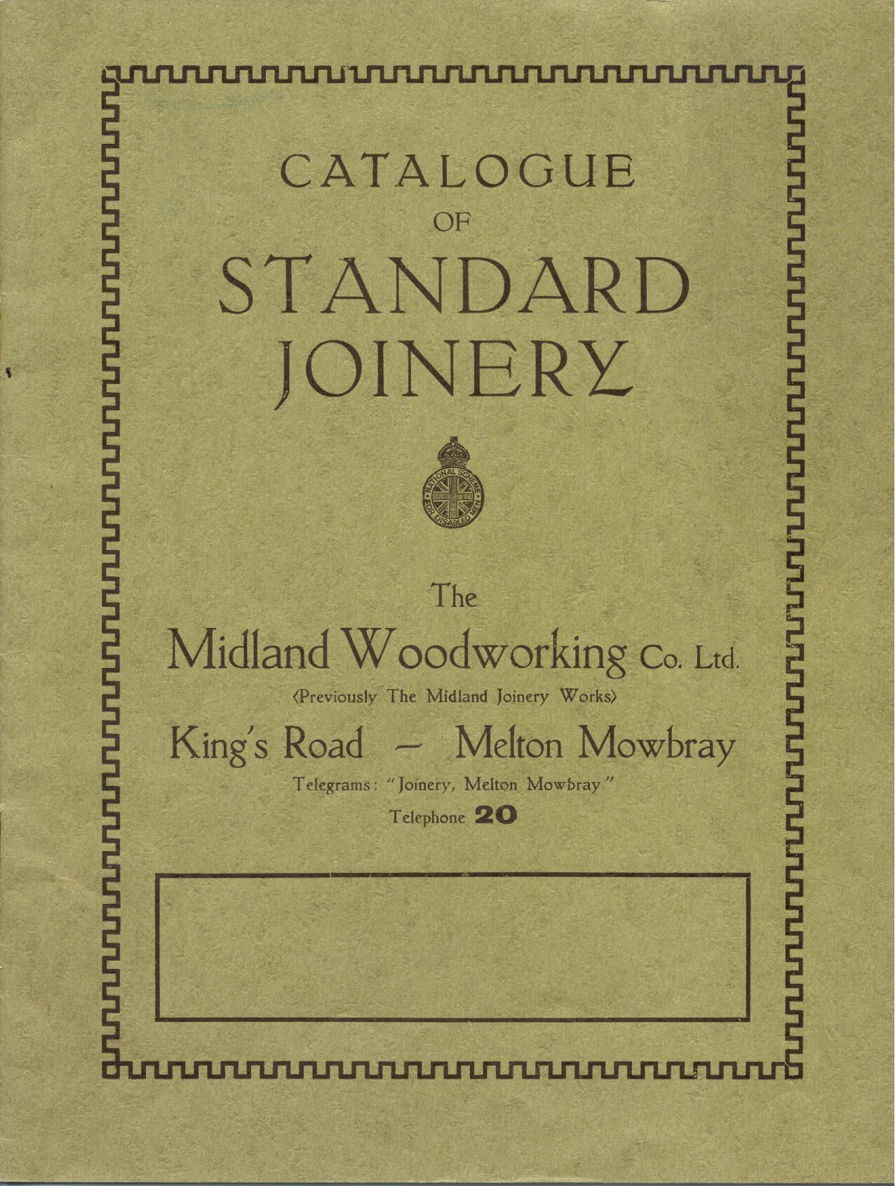 Catalogue of Standard Joinery