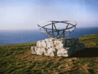The radar memorial at St Alohelms Head