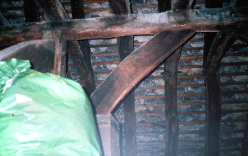 Original Beams in attic